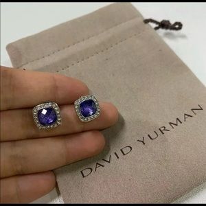 David Yurman Amethyst & Diamond Earrings